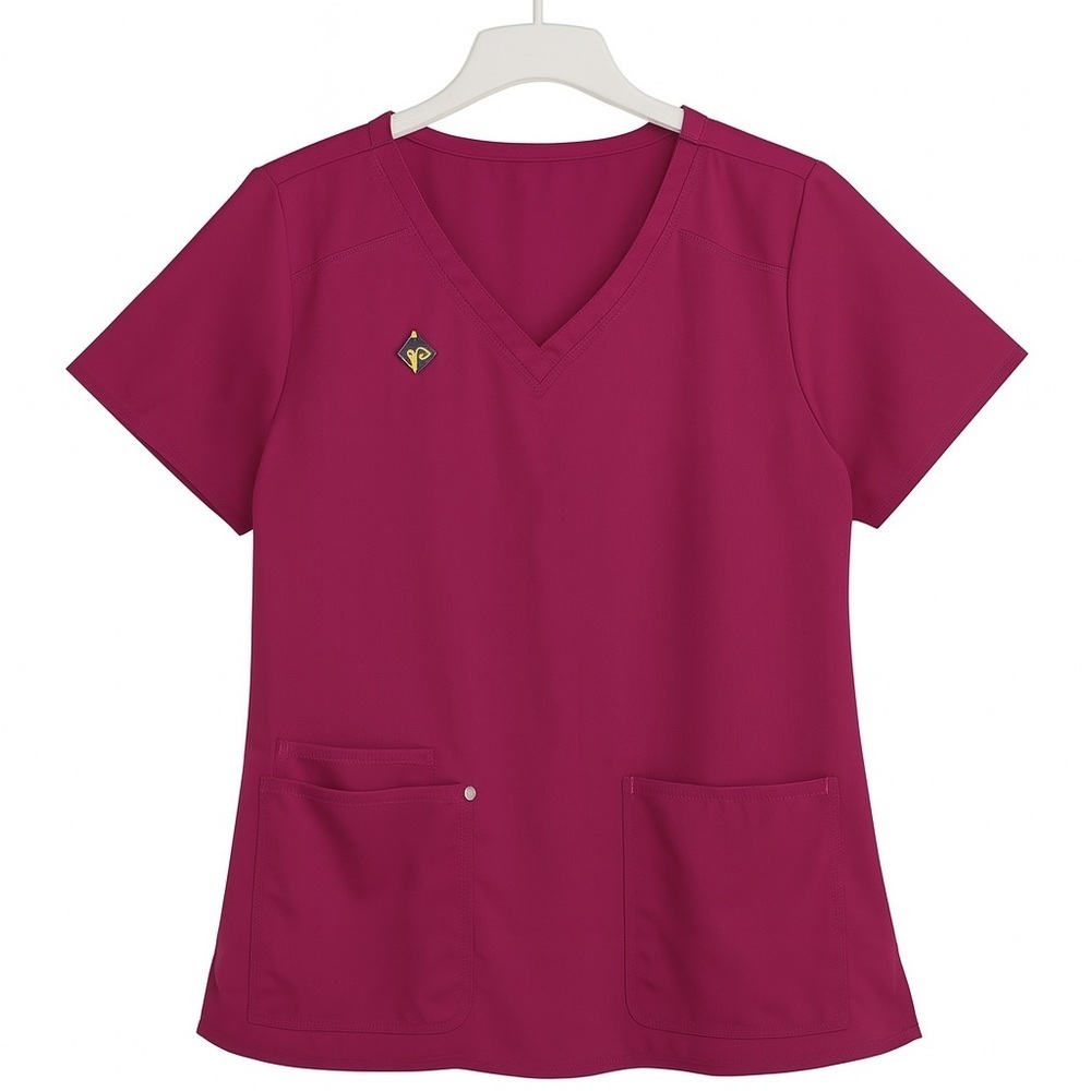 XXL Scrubstar Pink Scrub Top with Pockets